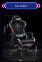 CHAISE GAMING avec LED Massage et repose pieds_2