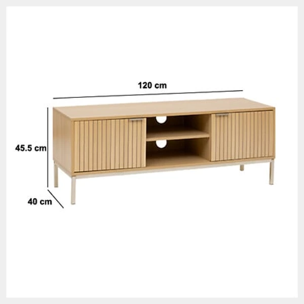 Meuble TV bois beige