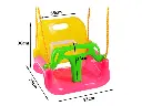 Balançoire de jardin 3 en 1 pour enfants avec dossier