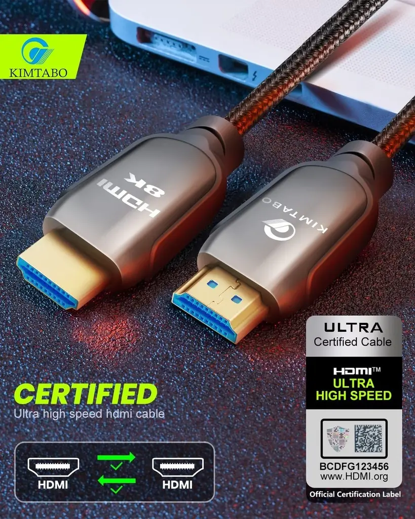 Câble HDMI 2.1 8K 5 m – Ultra Haute Vitesse 48 Gbps – 4K 120Hz / 144Hz