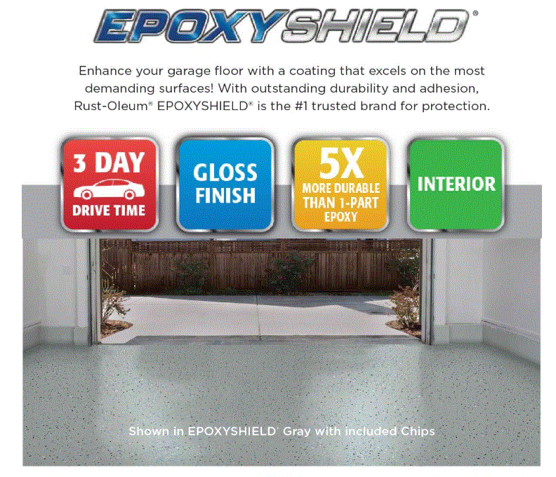 Rust-Oleum Epoxy shield kit de revêtement pour sol de garage
