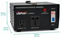 Convertisseur transformateur LiteFuze 2000W 110V/220V – prise universelle, câble US avec terre
