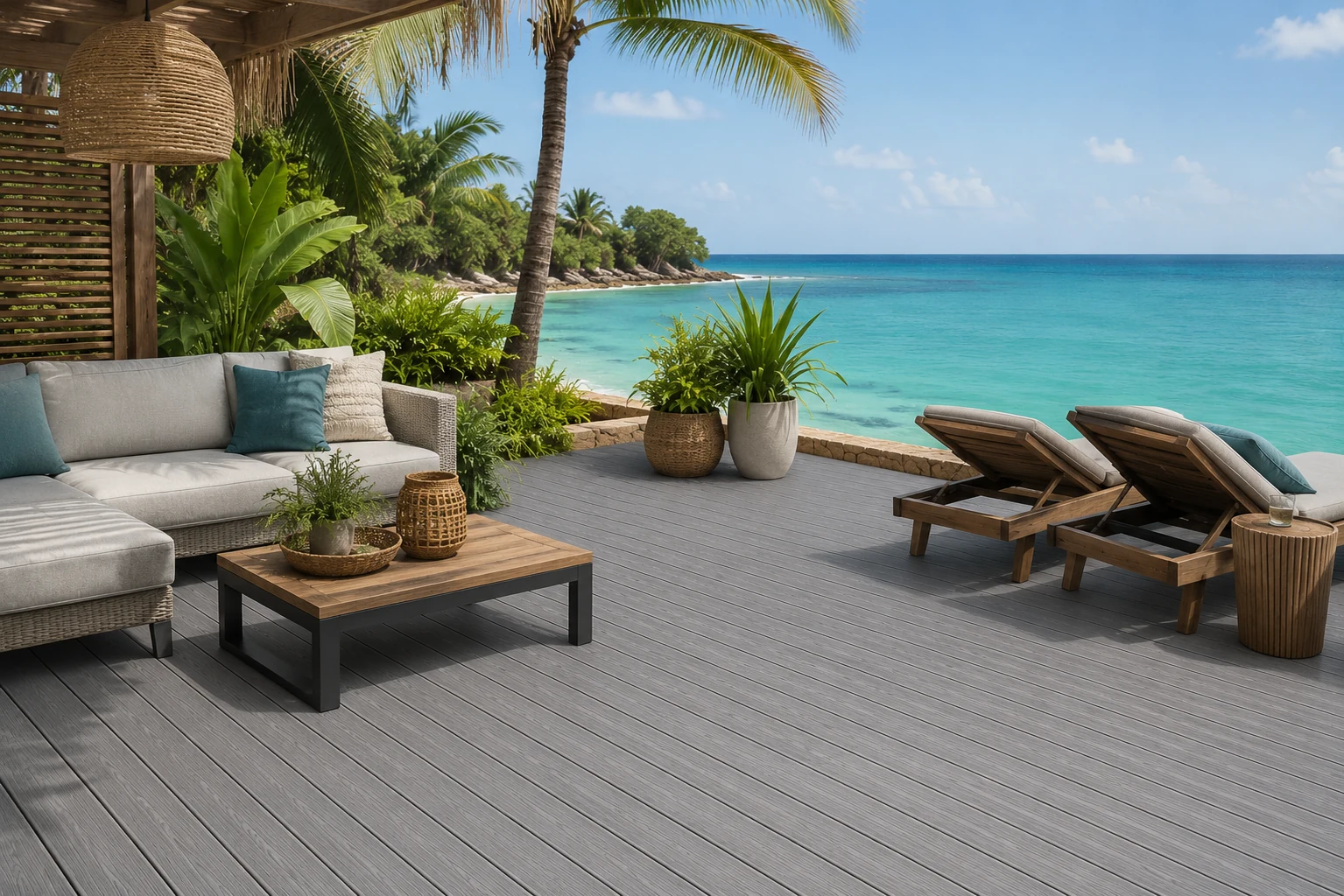WPC DECKING  DOUBLE COULEUR TS01+TS04 (0.4m²/pcs)
