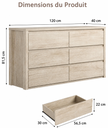 Grande Commode Moderne 6 Tiroirs