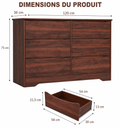 Commode Contemporaine 6 Tiroirs avec Grand Rangement