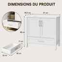 Meuble Vasque de Salle de Bain avec Grand Rangement