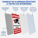 Lot de 2 Panneaux Propriété Privée Aluminium 25 × 18 cm 2 PCS