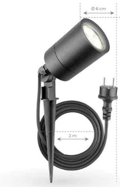 Projecteur de jardin avec prise RA IP65