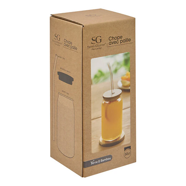 Chope Bamboo Line 50 cl transparente