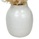 Composition florale en ceramique James hauteur 36 cm blanche