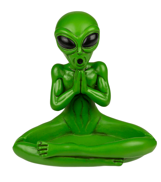 Cendrier Yoga Alien environ 13 cm