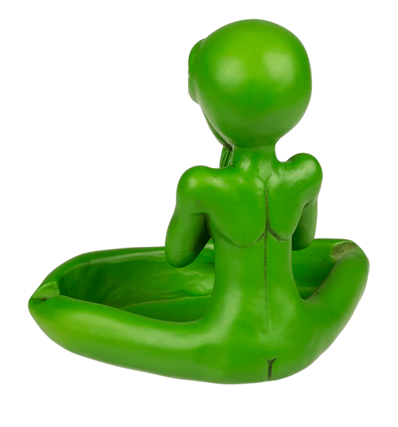 Cendrier Yoga Alien environ 13 cm