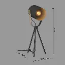 Lampe trepied Bil hauteur 45 cm noire