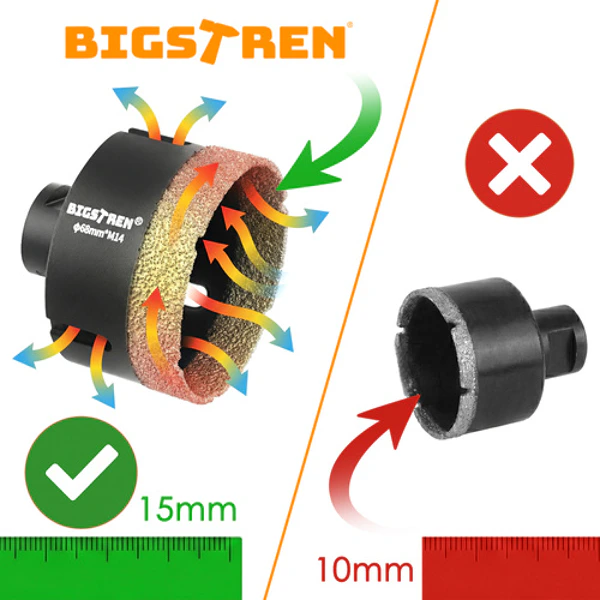 Jeu de 7 scies cloches diamantees Bigstren 2708