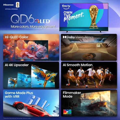 Smart TV Hisense TV QLED 4K 50 po Fire TV