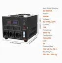 Convertisseur transformateur VEVOR 5000W 110V/220V – prise universelle, câble US avec terre 