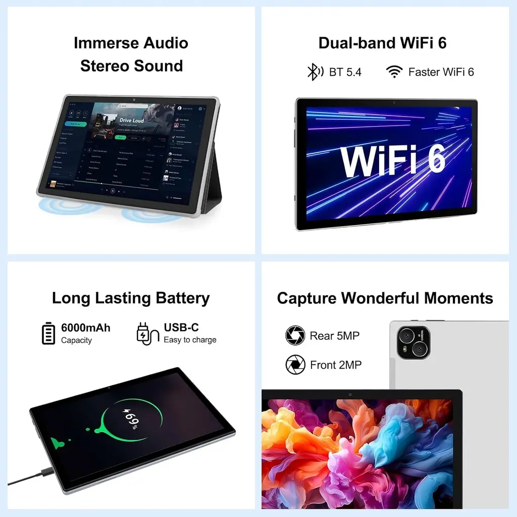 ATMPC Android 14 Tablet 10‘’ 