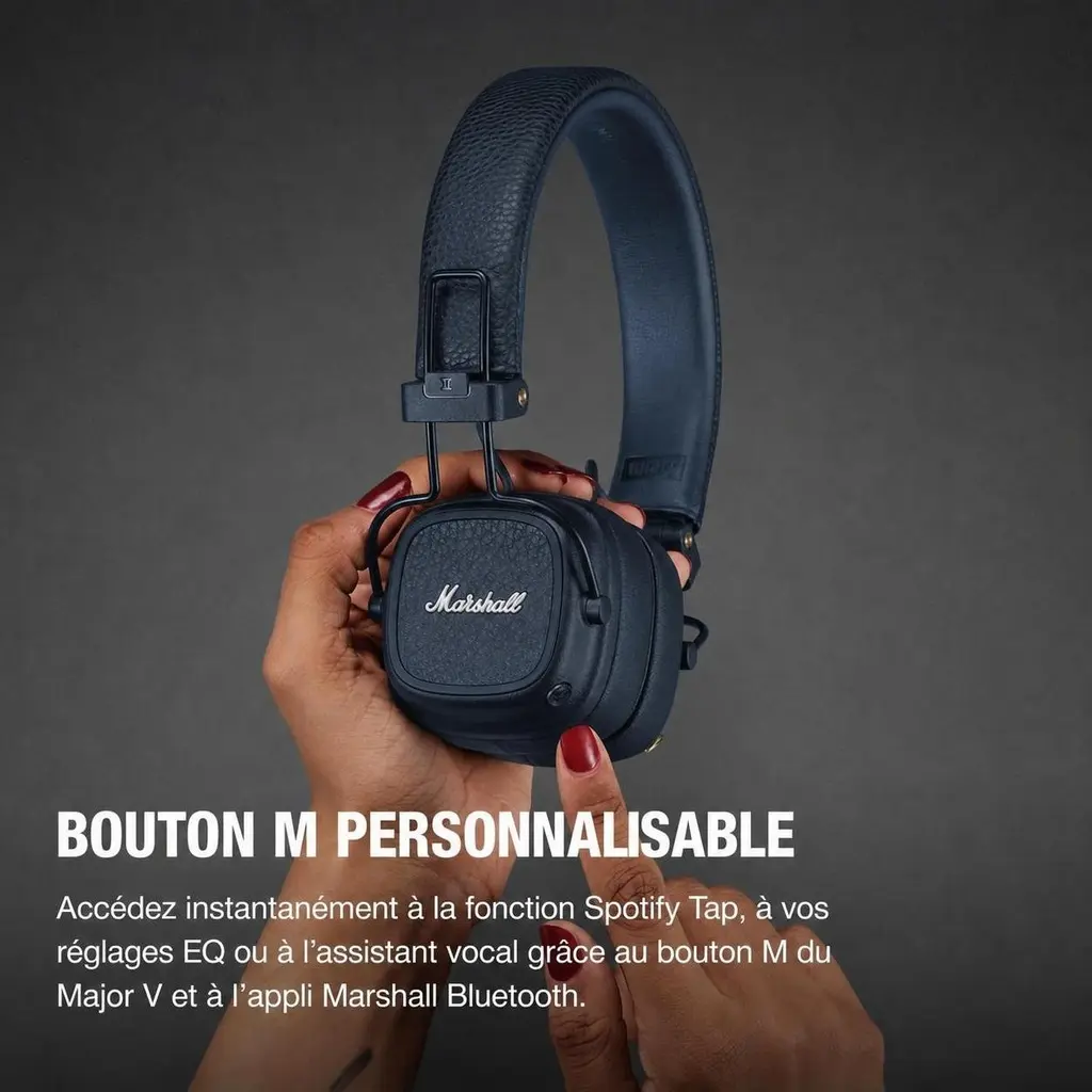 Casque Bluetooth Marshall Major V - Bleu nuit — photo 5