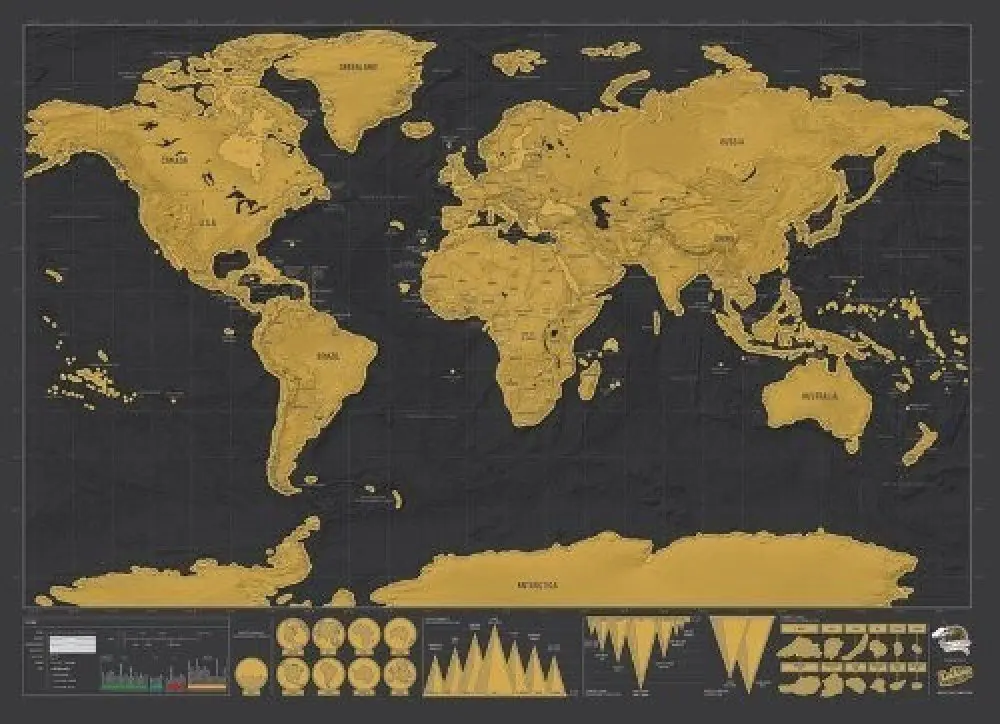 Carte du monde à gratter – édition voyageur - 2