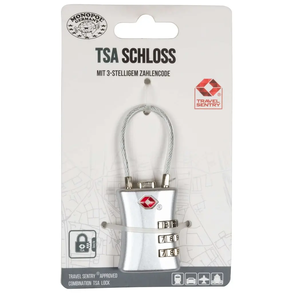 Cadenas à combinaison TSA pour valise, argent - 3