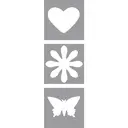 Lot de 3 perforatrices à motifs Rayher : cœur, fleur, papillon - 2