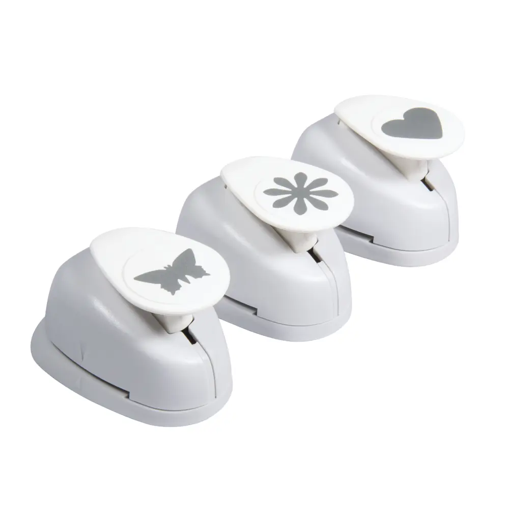 Lot de 3 perforatrices à motifs Rayher : cœur, fleur, papillon - 4