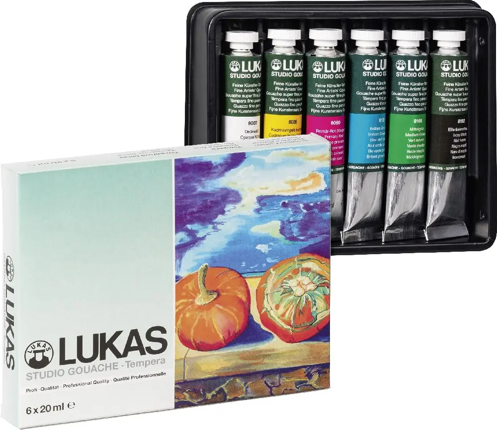 Peinture tempera Lukas, 6 tubes × 20 ml - 2