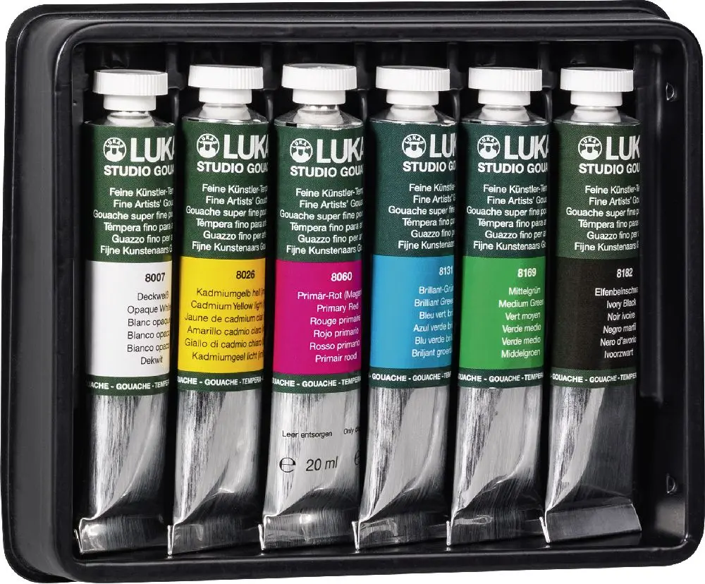 Peinture tempera Lukas, 6 tubes × 20 ml - 4