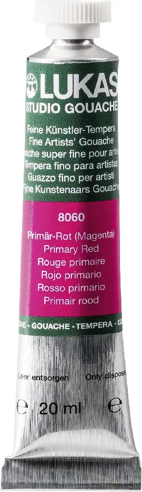 Peinture tempera Lukas, 6 tubes × 20 ml - 8