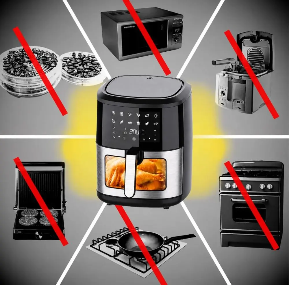Friteuse à air 6 L 1500 W, 12 programmes, hublot éclairé - 9