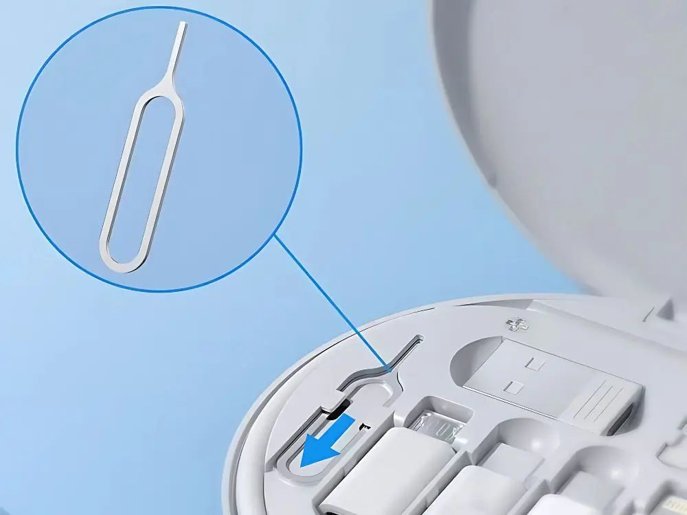 Kit adaptateurs 5 en 1 USB-C (Lightning, micro-USB, USB-A) avec éjecteur SIM, en étui - 4