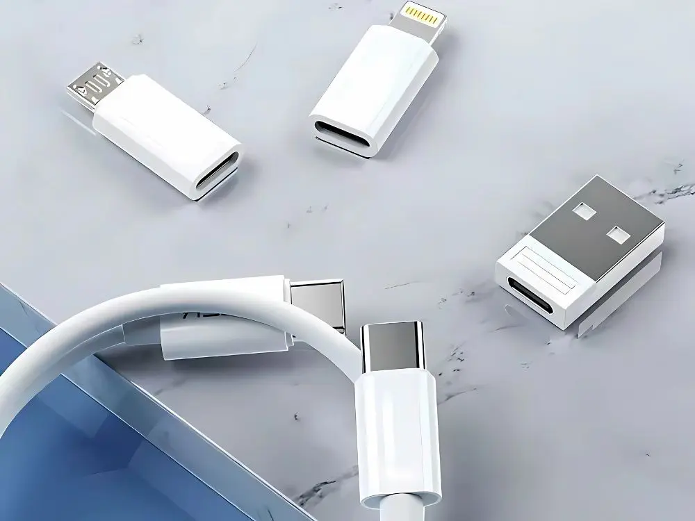 Kit adaptateurs 5 en 1 USB-C (Lightning, micro-USB, USB-A) avec éjecteur SIM, en étui - 10