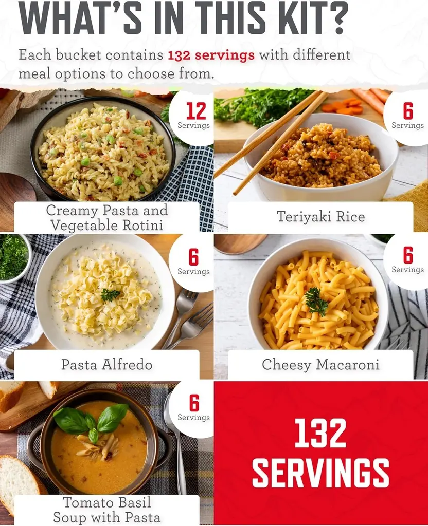 Seau alimentaire ReadyWise 132 portions - 4