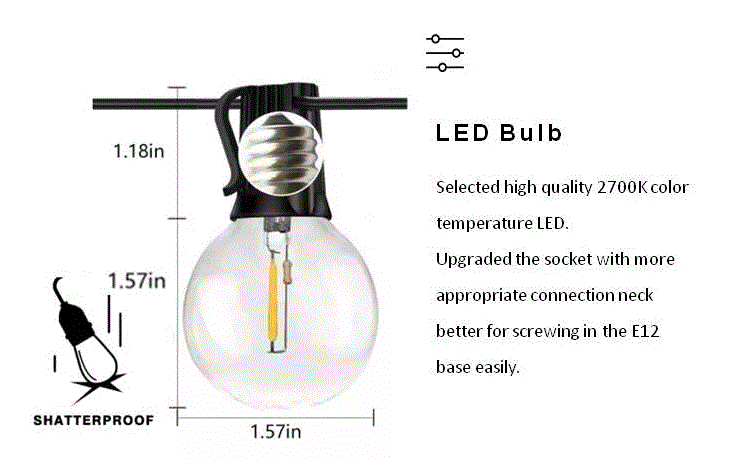 GUIRLANDE 25LED G40 - 8.23m -27ft BLANC-CHAUD_5