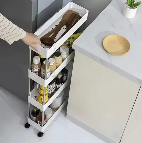 [00024291] Etagère de salle de bain sur roulettes Ruhhy 24291 ZEN04