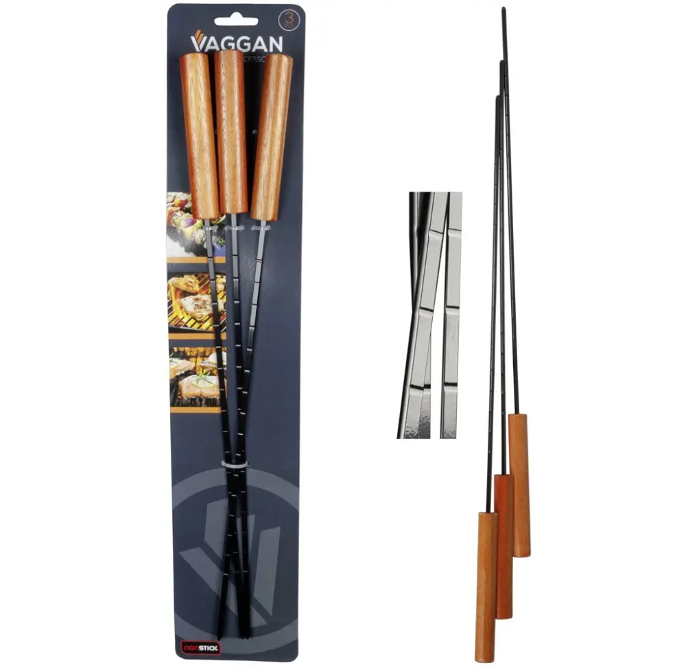 Brochettes BBQ XL 48 cm lot de 3 ZEN02
