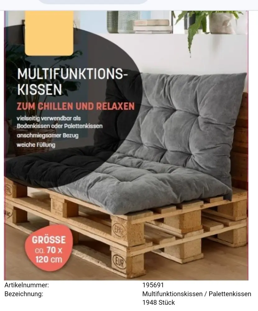 Pallet cushion 120x70 Zen02