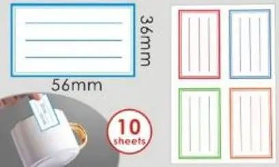 [STA0068-G3770] ETIQUETTES AUTOCOLLANT 10 FEUILLE FOSKA 