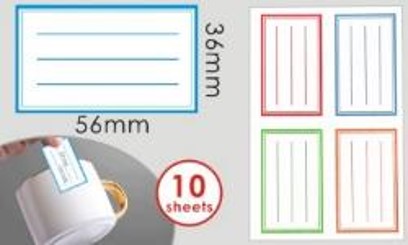 ETIQUETTES AUTOCOLLANT 10 FEUILLE FOSKA 