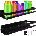 [00019188ZEN04] Black Bathroom Shelf Ruhhy 19188 - 50 cm Stainless Steel