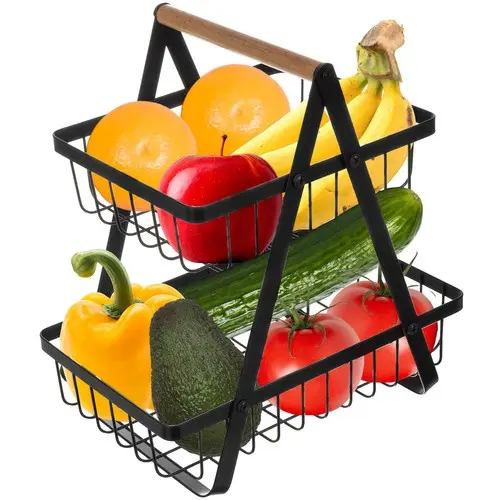 [00024265ZEN04] Fruit and vegetable basket at two Ruhhy 24265 levels