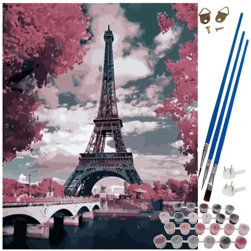 [00022784ZEN04] Peinture par numéros 40x50cm - Tour Eiffel 22784 