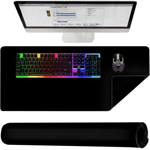 [00018625ZEN04] Mouse and keyboard carpet - black 18625