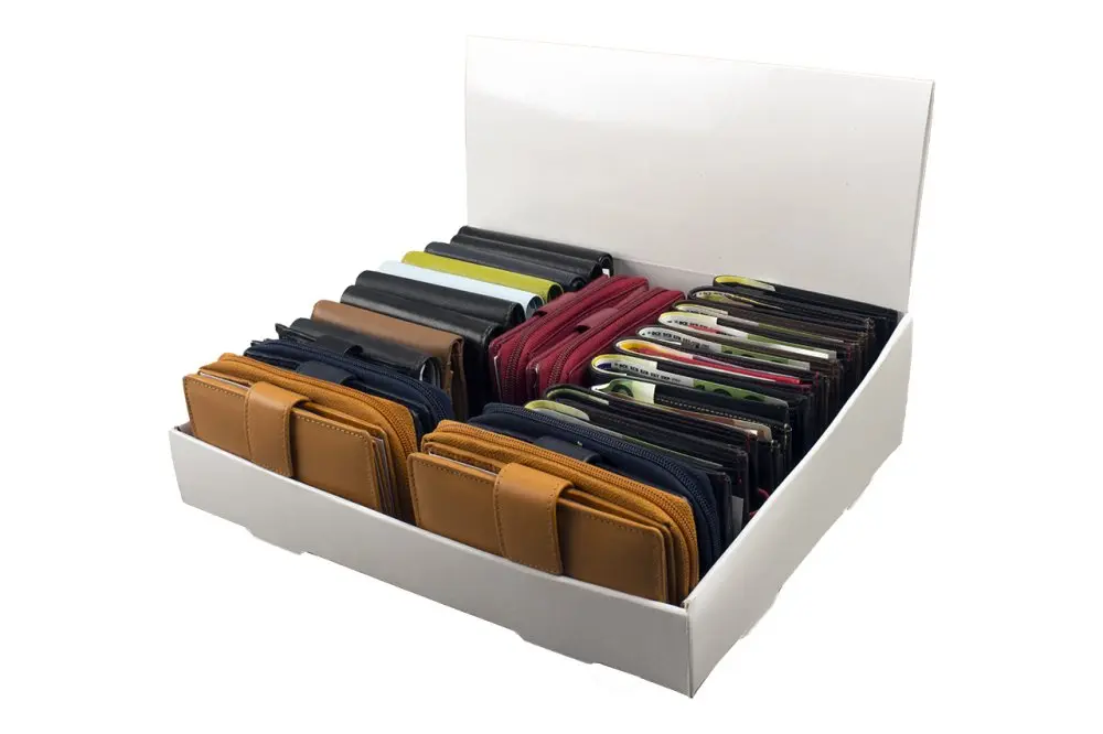 [GB-DB26ZEN03] Portefeuilles homme/femme en cuir Display - 26 piè