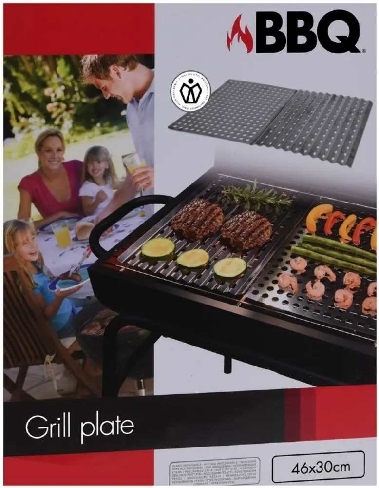 BBQ – Plaques de cuisson en acier inoxydable pour barbecue