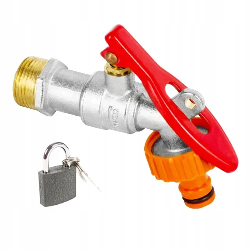 [ADG.Z-CZD15K.SZ+KZEN01] Robinet de Jardin 1/2 avec cadenas, raccord ra 