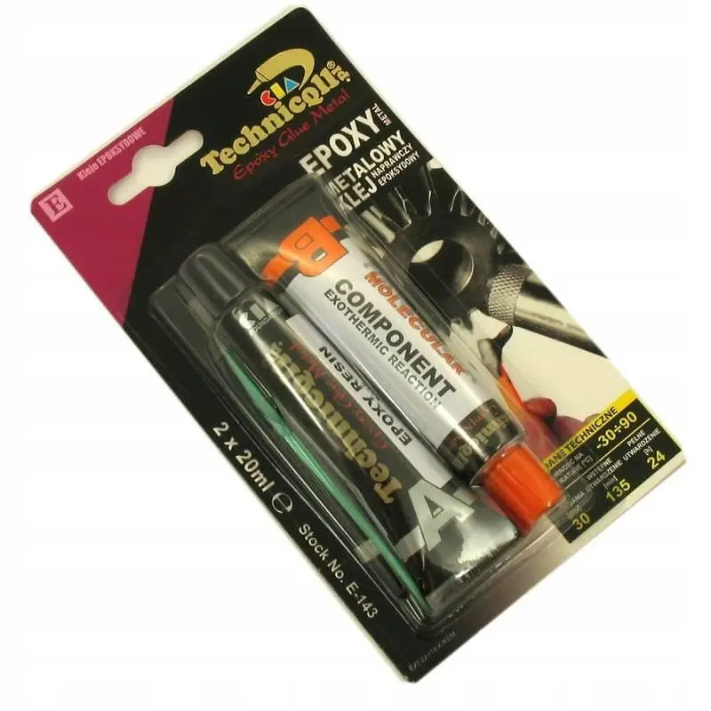 [TE143ZEN01-E-143] Colle epoxy metal pour fer métal 2x20ml 