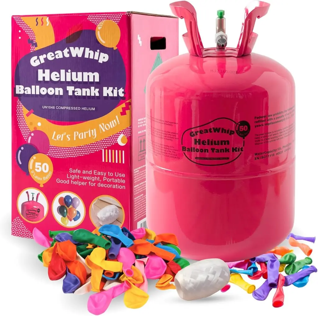 Helium Bottle 50 Balloons 23cm-9" / 13L