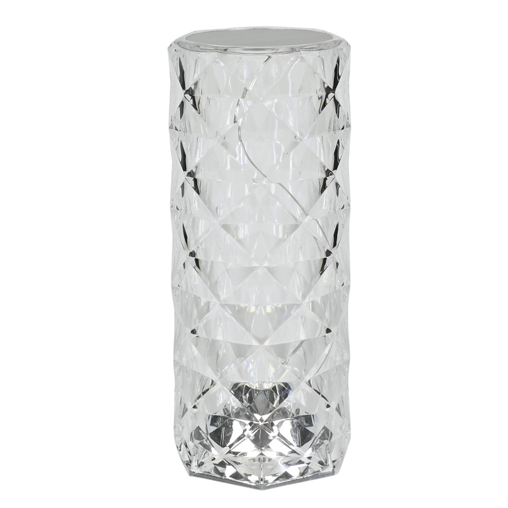 Crystal rechargeable LED table lamp + remote control