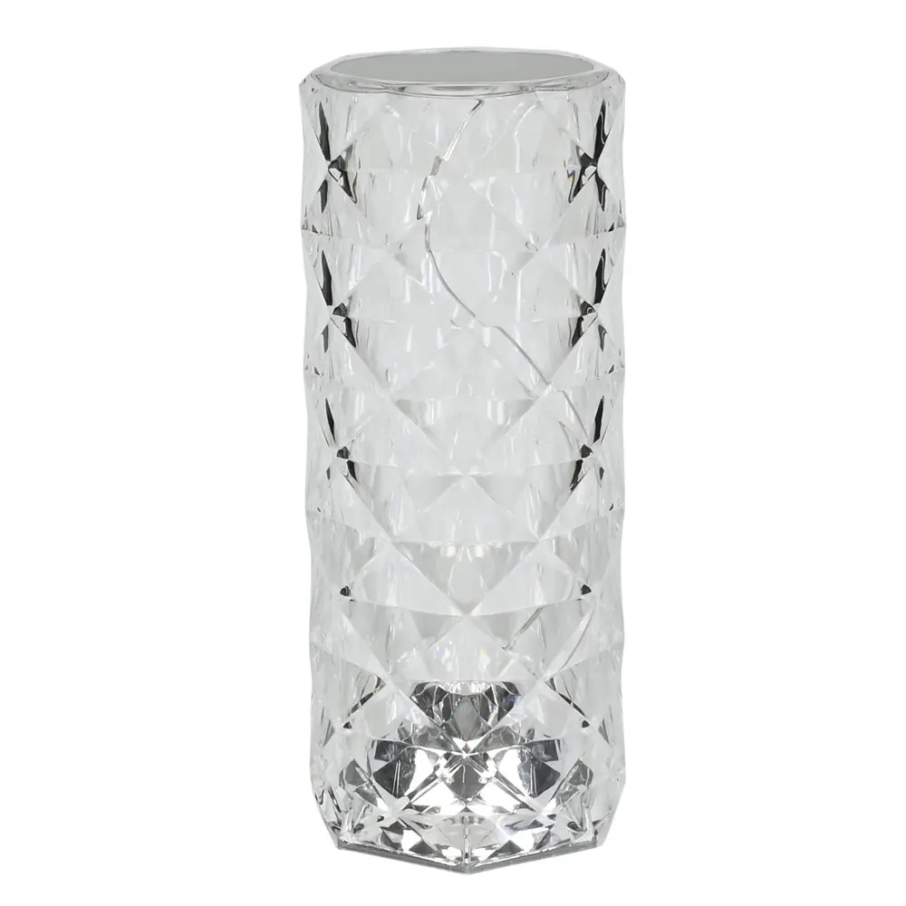 [14434ZEN01] Lampe de table LED rechargeable Crystal + télécomm 